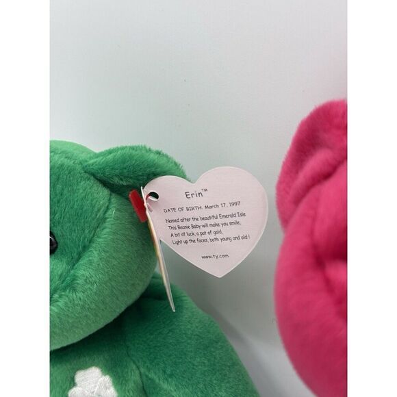 Lot Of 4 Beanie Babies Erin Valentino Valentina Peace READ FOR MORE INFO - Picture 5 of 16